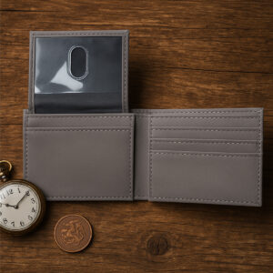 Bifold Men’s Wallet 115×90 mm – RFID (grey-black)