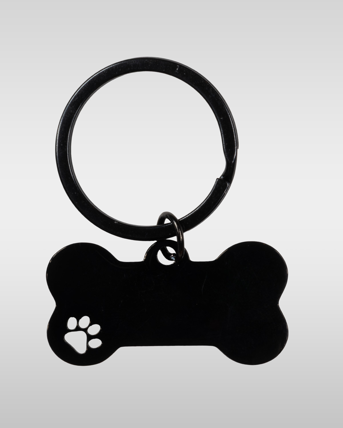 Bone Dog Tag with keyring – Stainless Steel, Size 40×20 mm - Image 2