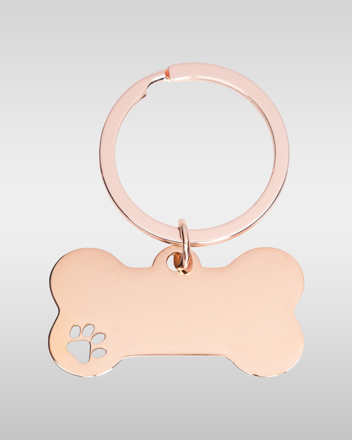 Bone Dog Tag with keyring – Stainless Steel, Size 40×20 mm - Image 5