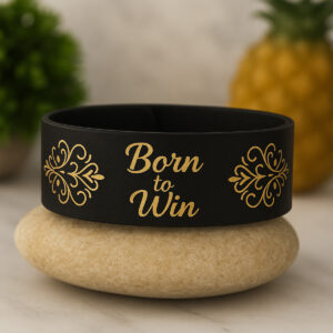 PU Leather Bracelet – Black to Gold