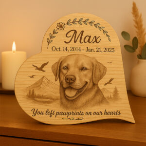 Handcrafted Memorial Heart – Solid Swiss Stone Pine (Arolla Pine)