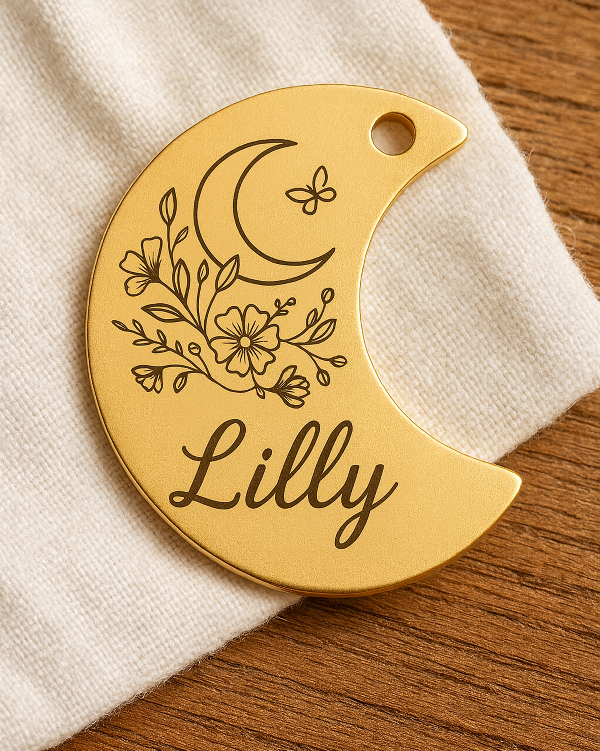 Moon Pendant – Stainless Steel