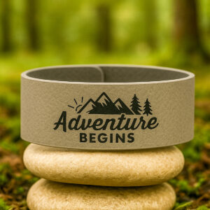 PU Leather Bracelet – Grey to Black